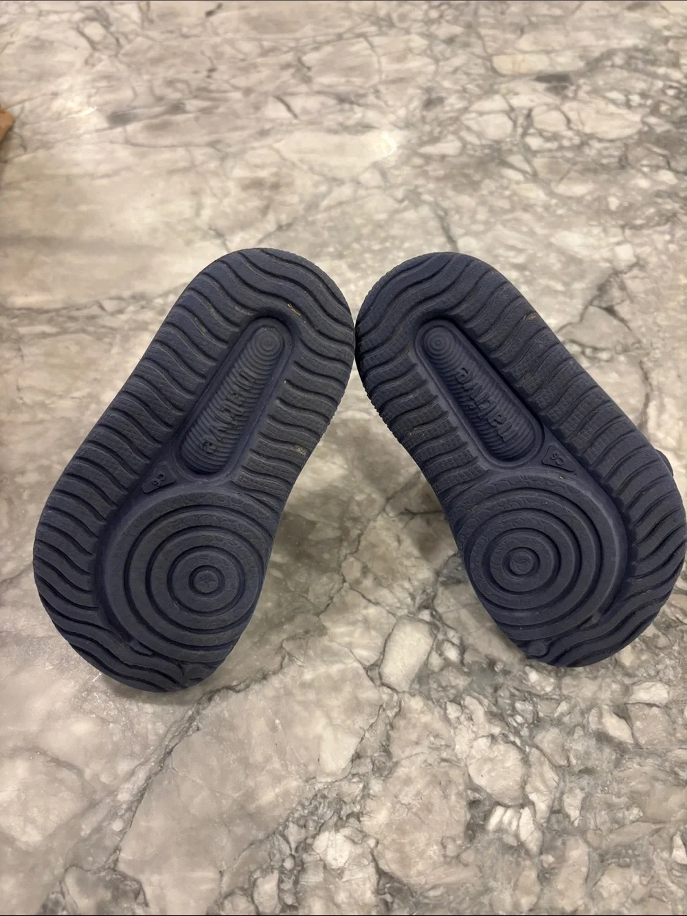 Native Kids Navy Blue Double-Strap Sandals